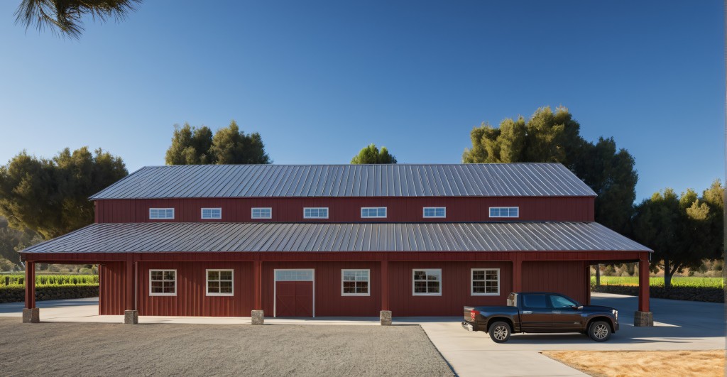 Metal Farmhouse Building