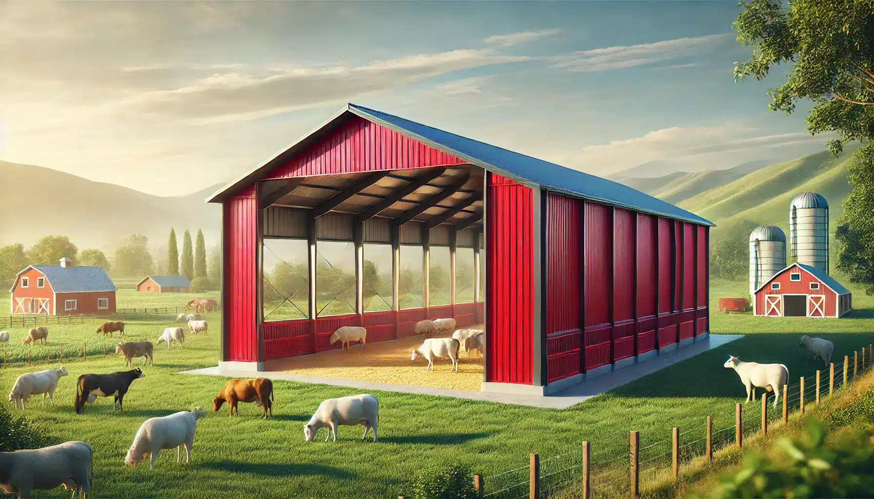 Livestock shelters metal building