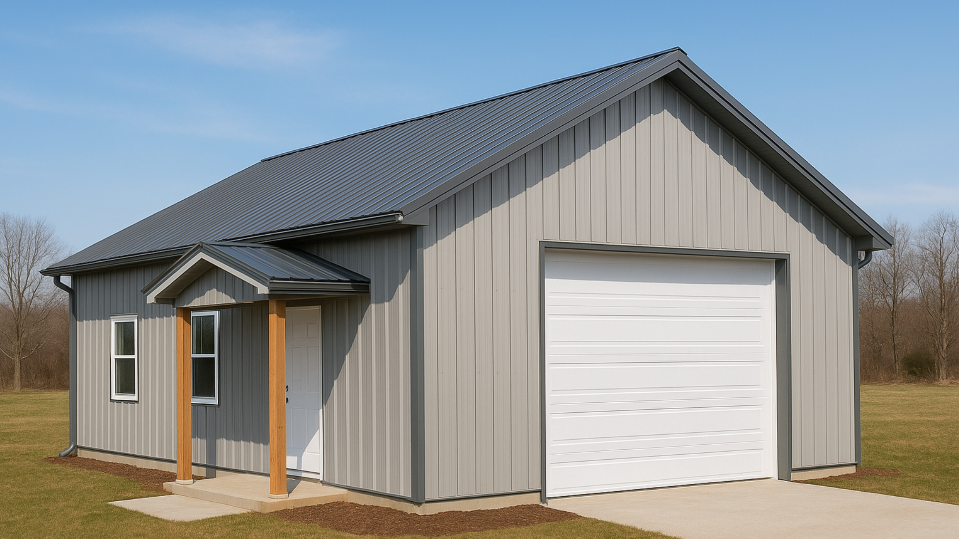 Residential Metal Building with living space